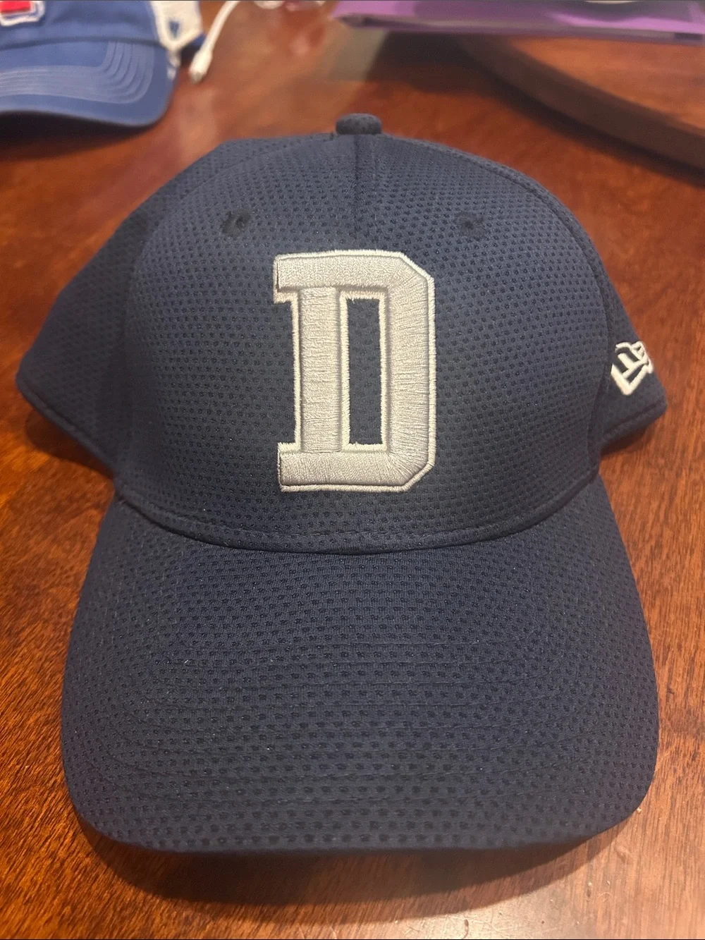 Dallas Cowboys New Era 39Thirty Navy Fitted Cap Silver 'D' Patch Small/Medium